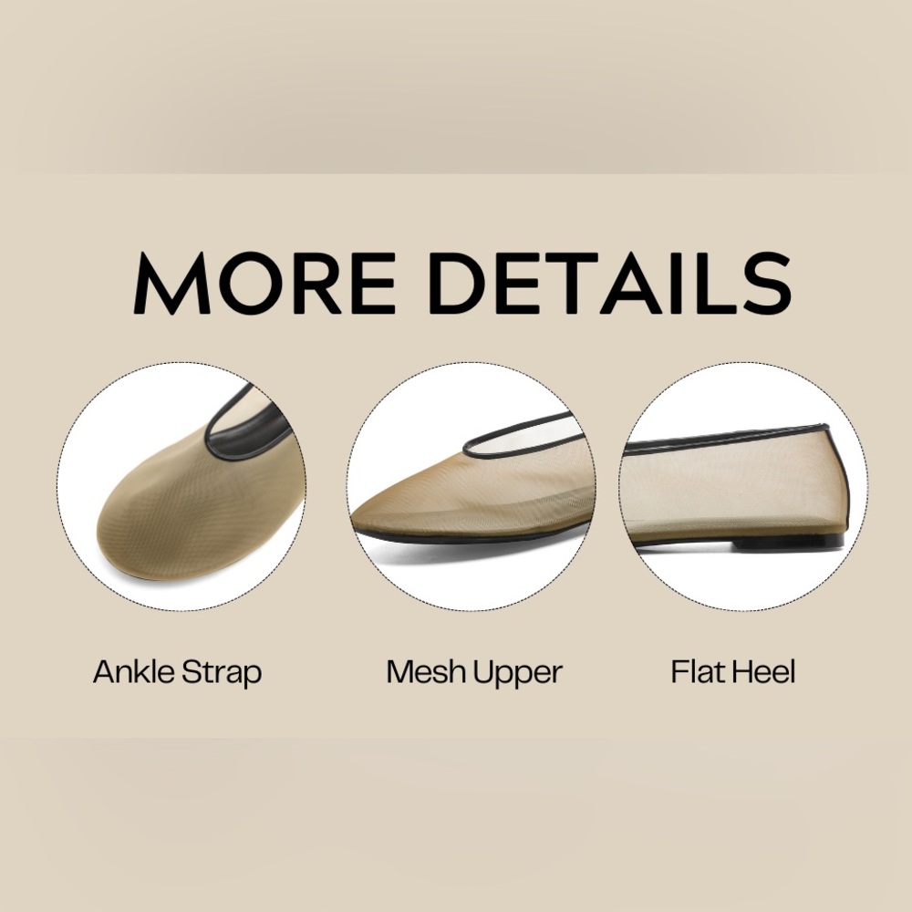 Clear Mesh & Black Trim Flats- Like KHAITE! - Picture 7 of 14